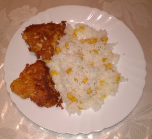 Kukoricás rizzsel tálalom
