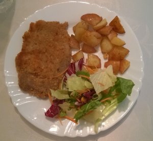 Rántott husival